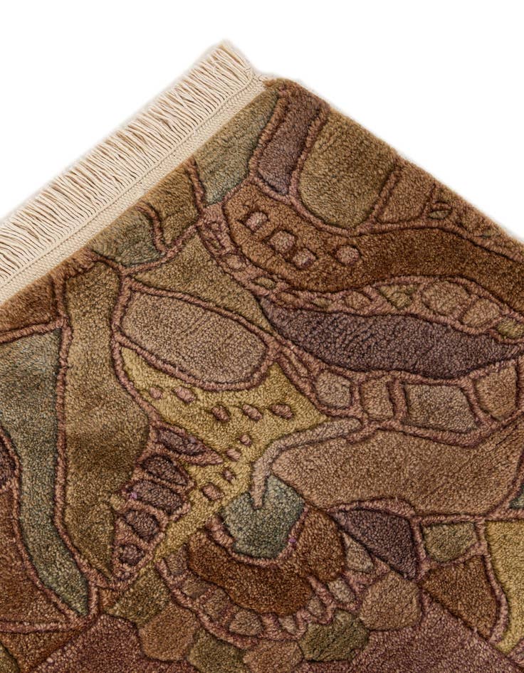 Detail image of 8' 2 x 8' 3  Hand Knotted Nepal Wool Square Rug