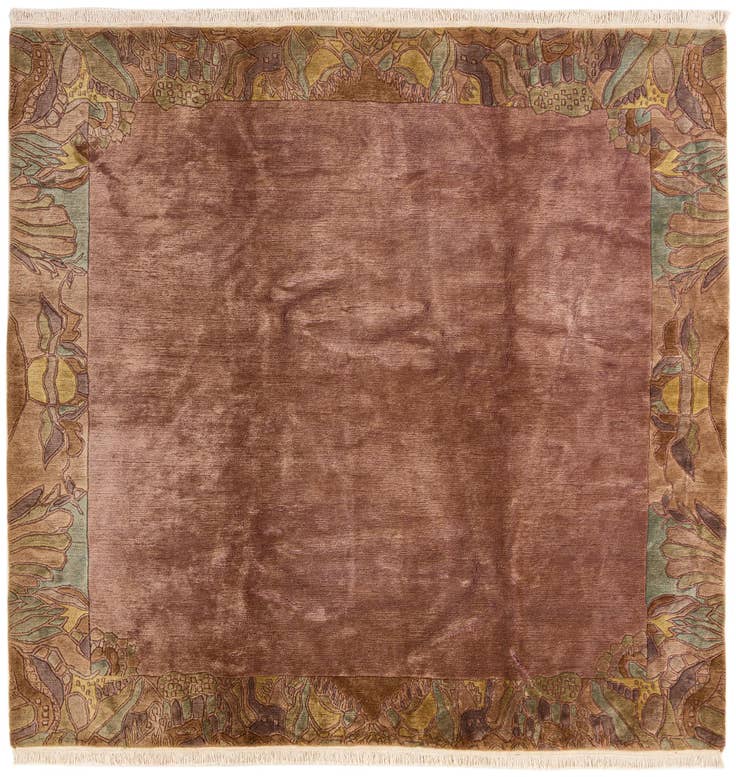 Detail image of 8' 2 x 8' 3 Hand Knotted Nepal Wool Square Rug