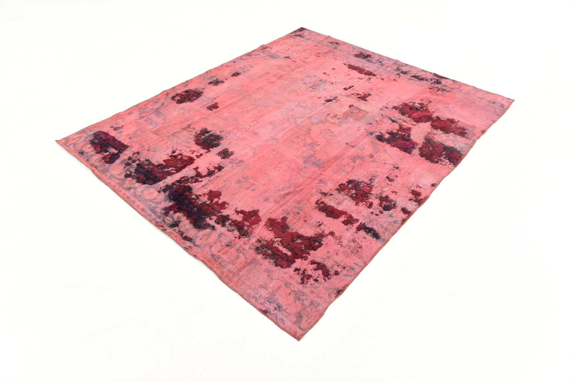 5' 8 x 6' 9 Hand Knotted Ultra Vintage Persian Wool Square Rug