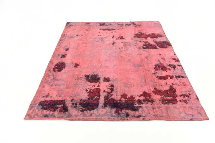 5' 8 x 6' 9 Hand Knotted Ultra Vintage Persian Wool Square Rug