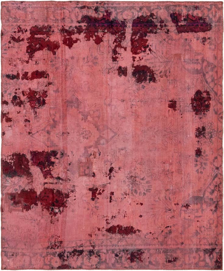 Detail image of 5' 8 x 6' 9 Hand Knotted Ultra Vintage Persian Wool Square Rug