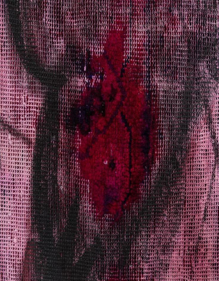 Detail image of 3' 9 x 4' 2  Hand Knotted Ultra Vintage Persian Wool Square Rug