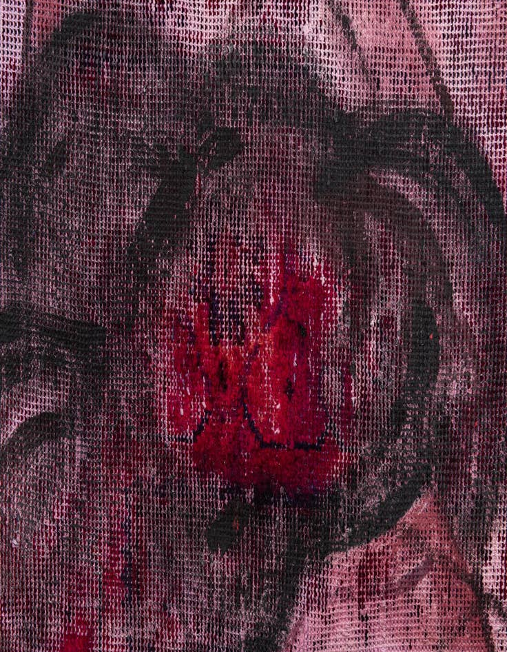 Detail image of 3' 9 x 4' 2  Hand Knotted Ultra Vintage Persian Wool Square Rug