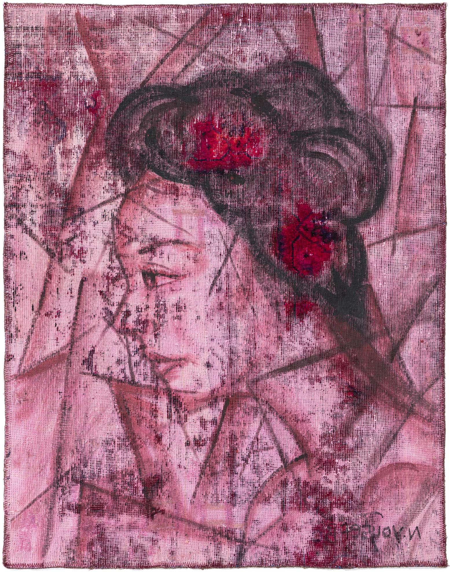 3' 9 x 4' 2 Hand Knotted Ultra Vintage Persian Wool Square Rug