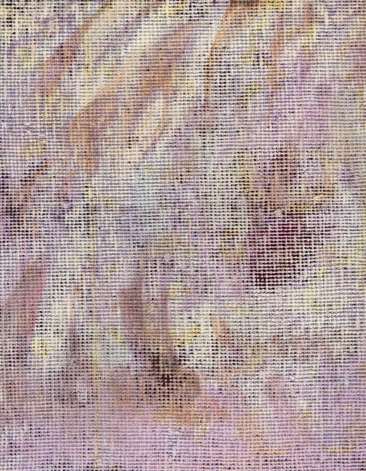 Detail image of 3' 4 x 3' 8  Hand Knotted Ultra Vintage Persian Wool Square Rug