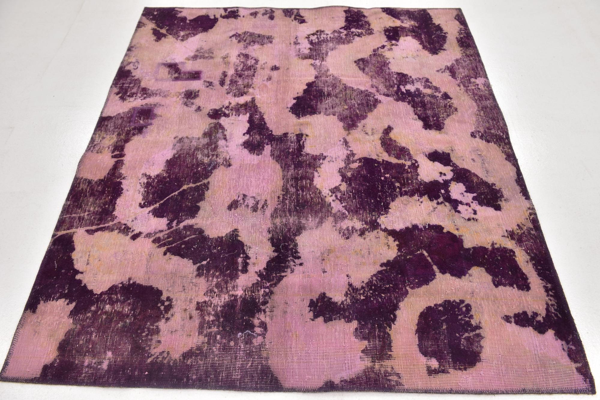 5' 2 x 5' 10 Hand Knotted Ultra Vintage Persian Wool Square Rug
