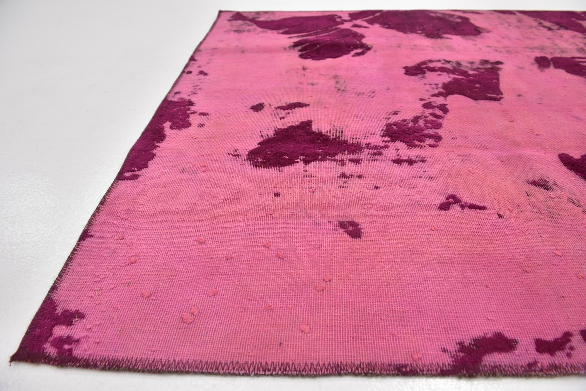 4' 9 x 5' 2 Hand Knotted Ultra Vintage Persian Wool Square Rug