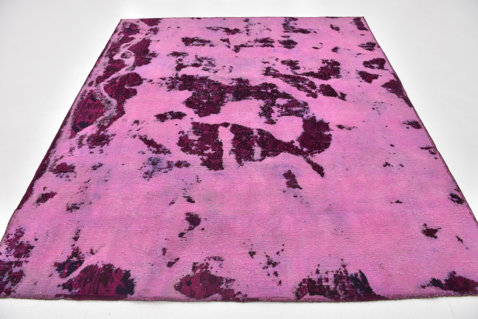 6' 4 x 7' Hand Knotted Ultra Vintage Persian Wool Square Rug