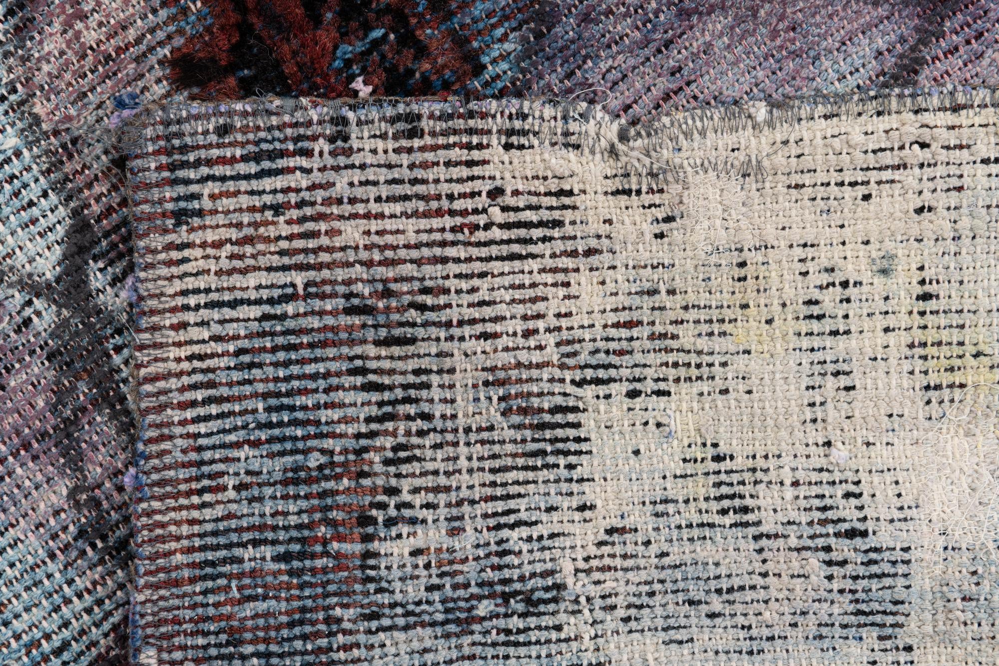 3' 4 x 3' 8 Hand Knotted Ultra Vintage Persian Wool Square Rug