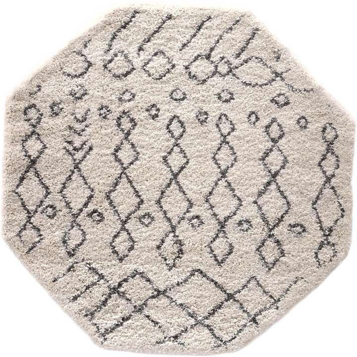 160cm x 160cm Marrakesh Shag Tapis Octogone