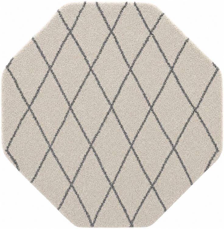 Detail image of 5' 3 x 5' 3 Marrakesh Shag Octagon Rug