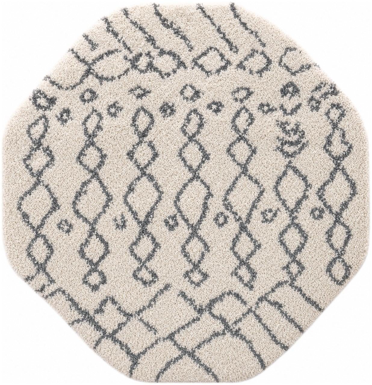 4' x 4' Moroccan Shag Octagon Rug