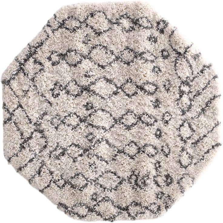 Detail image of 4' x 4' Moroccan Shag Octagon Rug