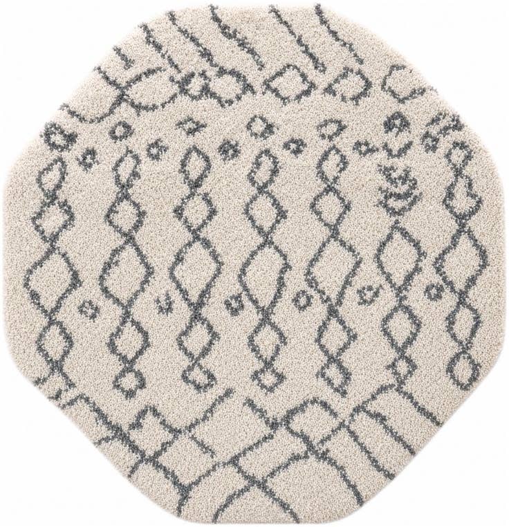 Detail image of 4' x 4' Moroccan Shag Octagon Rug