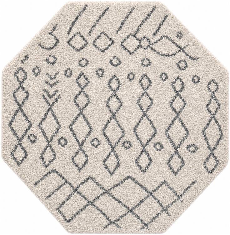 Detail image of 5' 3 x 5' 3 Moroccan Shag Octagon Rug