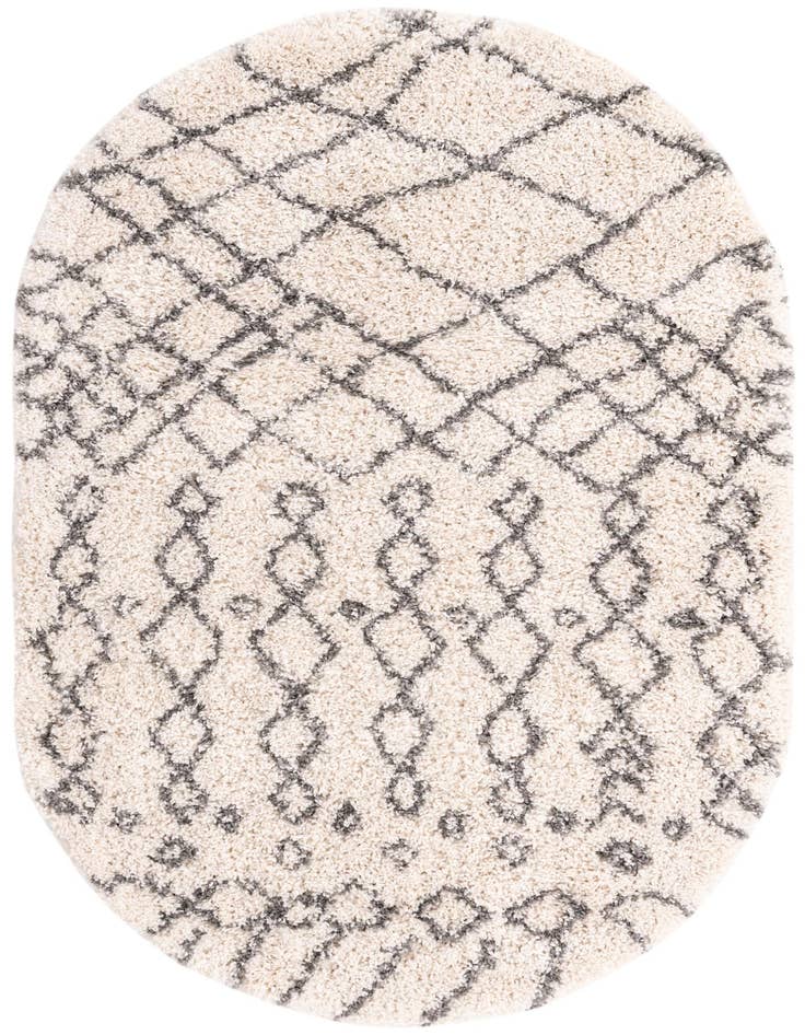 Detail image of 4' x 6' Moroccan Shag Oval Rug