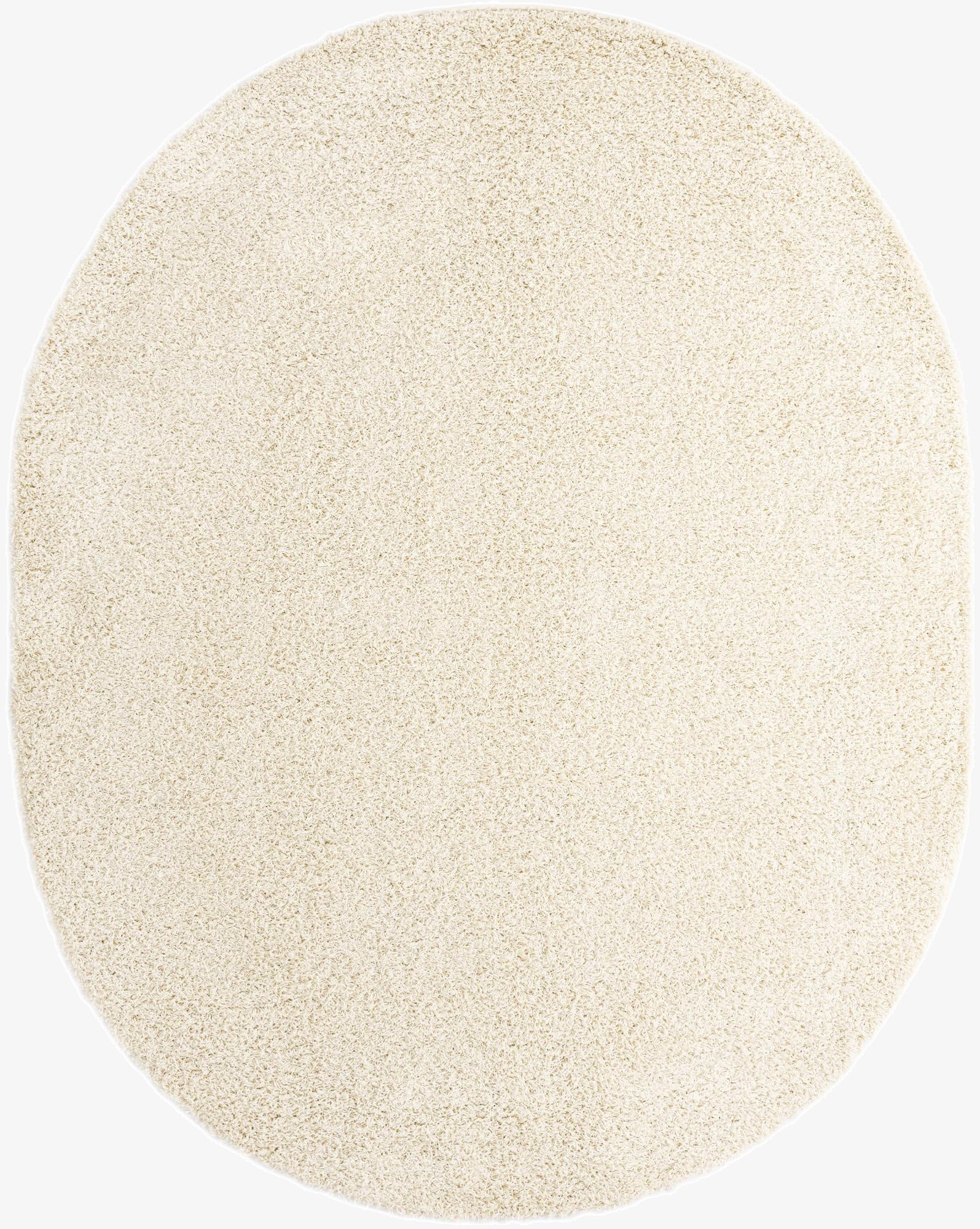 Primary image 7' 10 x 10' Solid Shag Oval Rug