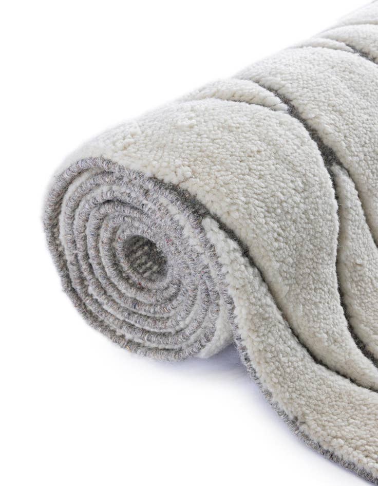 Detail image of Custom Pure Ivory Atlas Moroccan Wool Rug