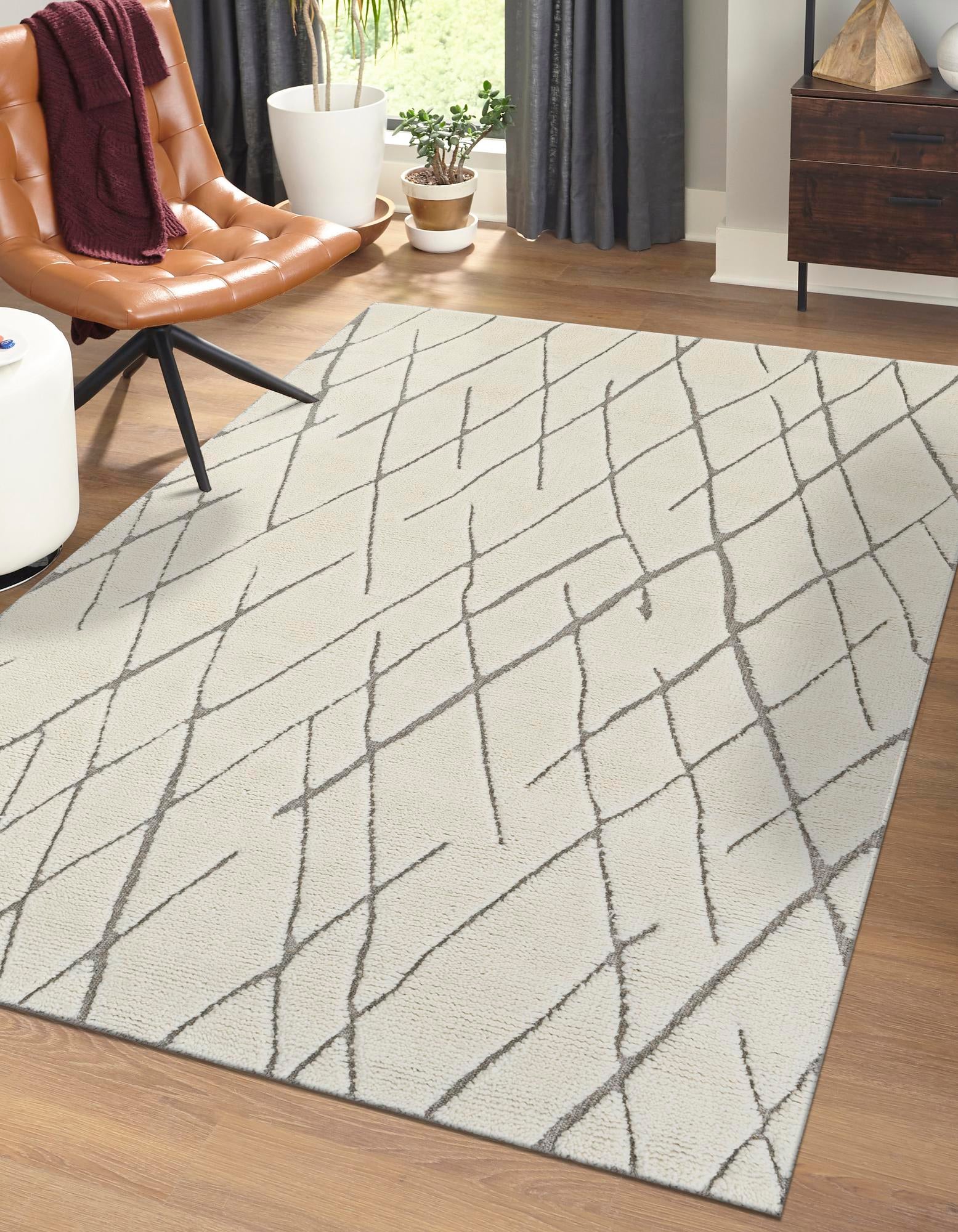 Custom Pure Ivory Atlas Moroccan Wool Rug