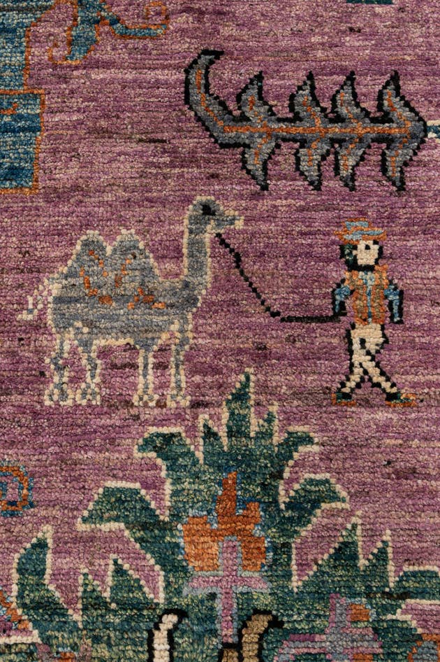 Detail image of 8' 4 x 10' 2 Hand Knotted Oushak Wool Rug