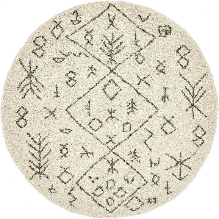 Detail image of 8' x 8' Moroccan Shag Round Rug