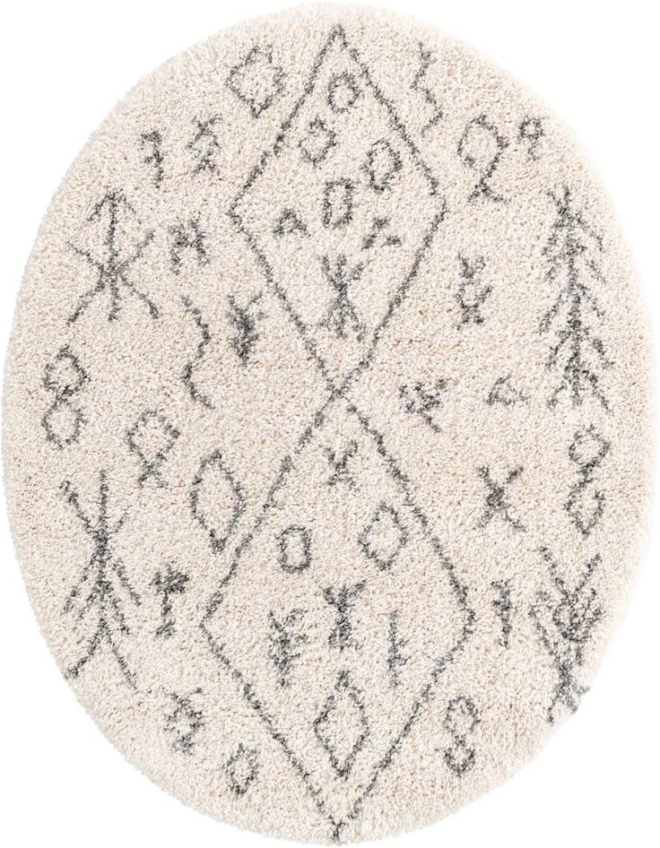 Detail image of 5' 3 x 5' 3 Moroccan Shag Round Rug