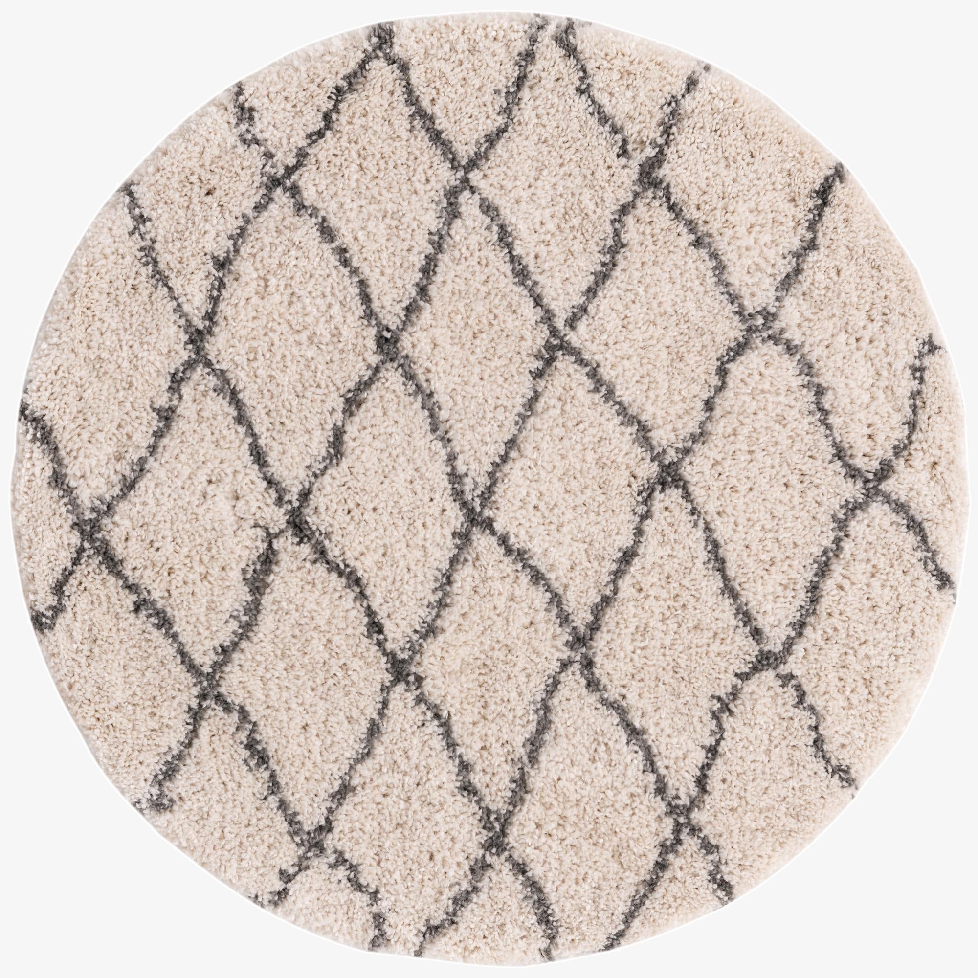125cm x 125cm Marrakesh Shag Round Rug