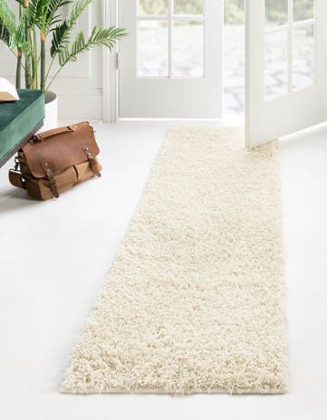 2' x 8' Comfort Solid Shag Runner Rug