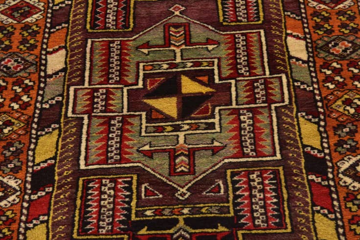 Detail image of 4' x 5' 7 Hand Knotted Anatolian Wool Rug