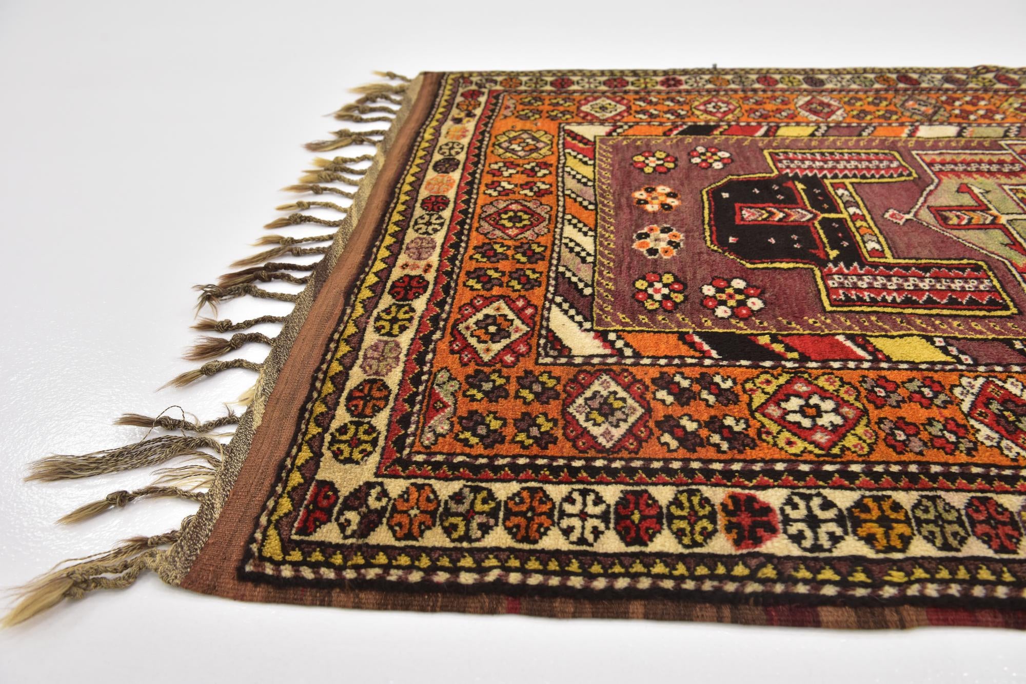 4' x 5' 7 Hand Knotted Anatolian Wool Rug