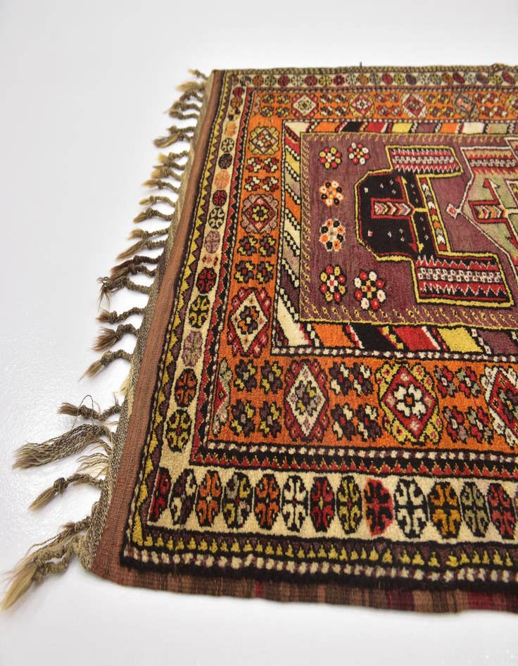 Detail image of 4' x 5' 7 Hand Knotted Anatolian Wool Rug