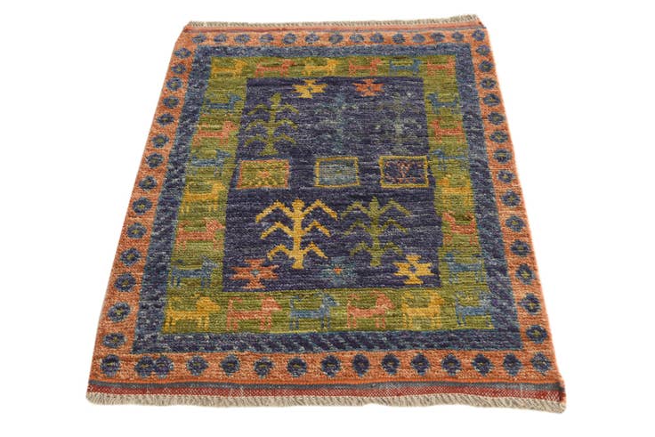 Detail image of 2' 9 x 3' 9 Hand Knotted Balouch Wool Rug