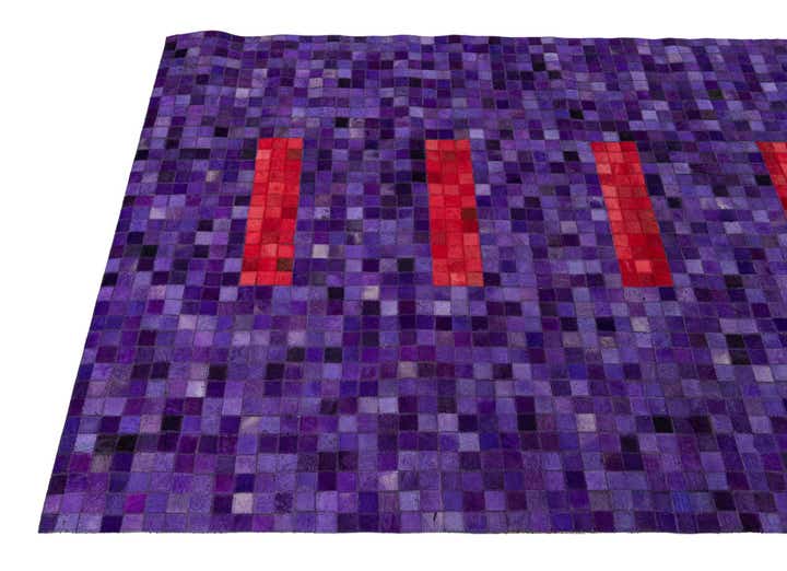 3' 10 x 5' 8 Cowhide Leather Rug