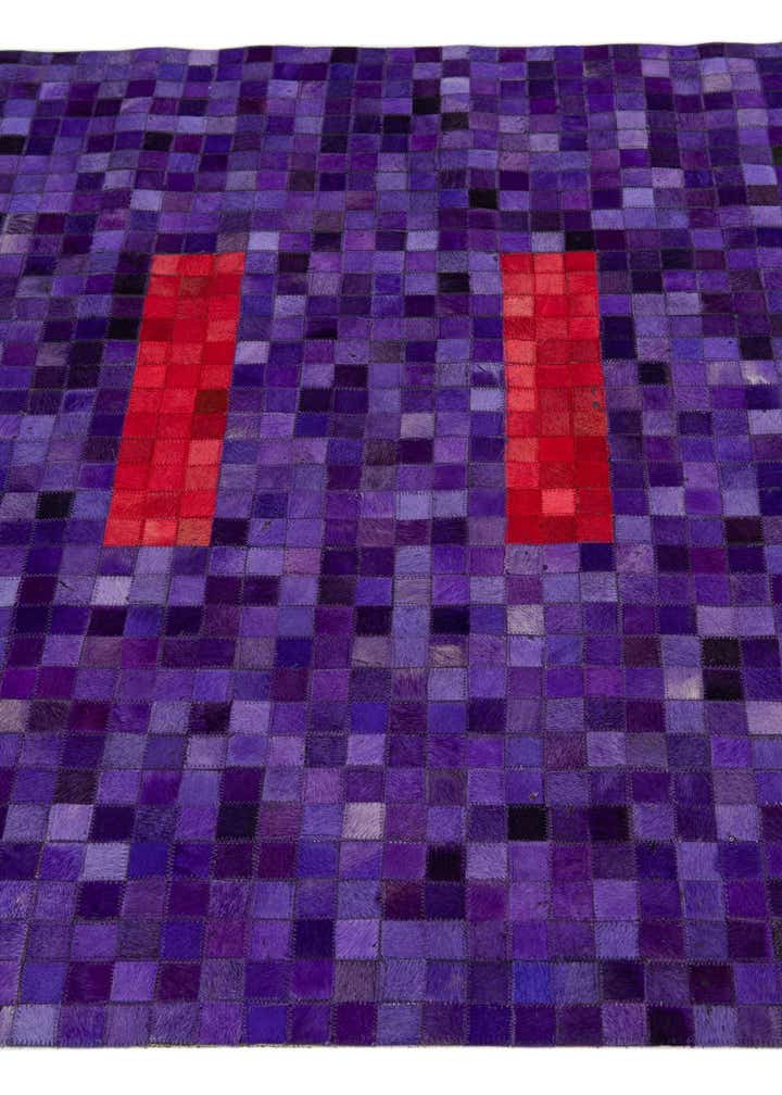 3' 10 x 5' 8 Cowhide Leather Rug