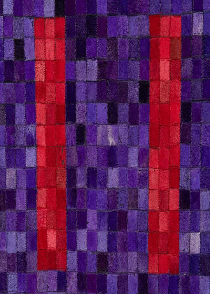 3' 10 x 5' 8 Cowhide Leather Rug