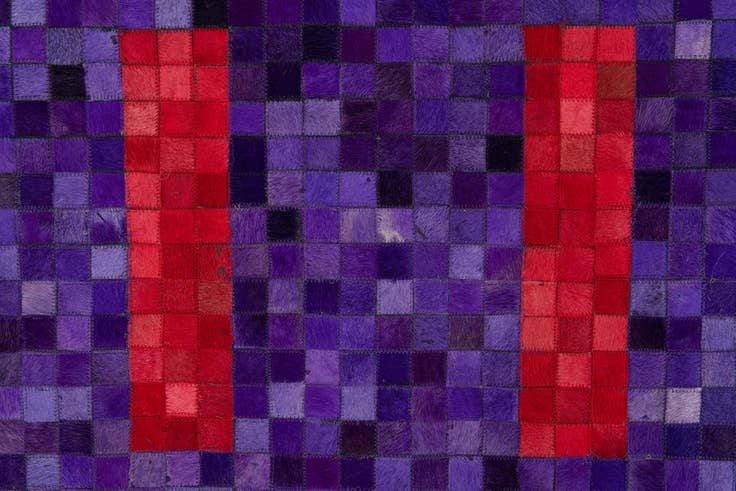 Detail image of 3' 10 x 5' 8 Cowhide Leather Rug