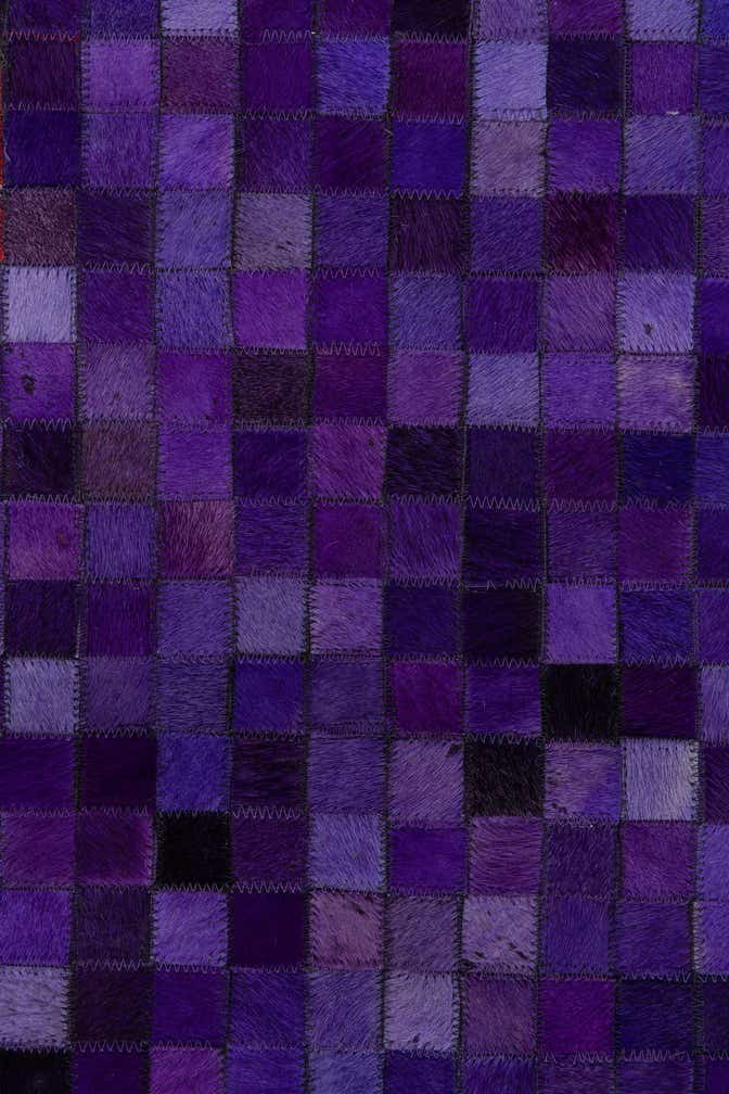 3' 10 x 5' 8 Cowhide Leather Rug