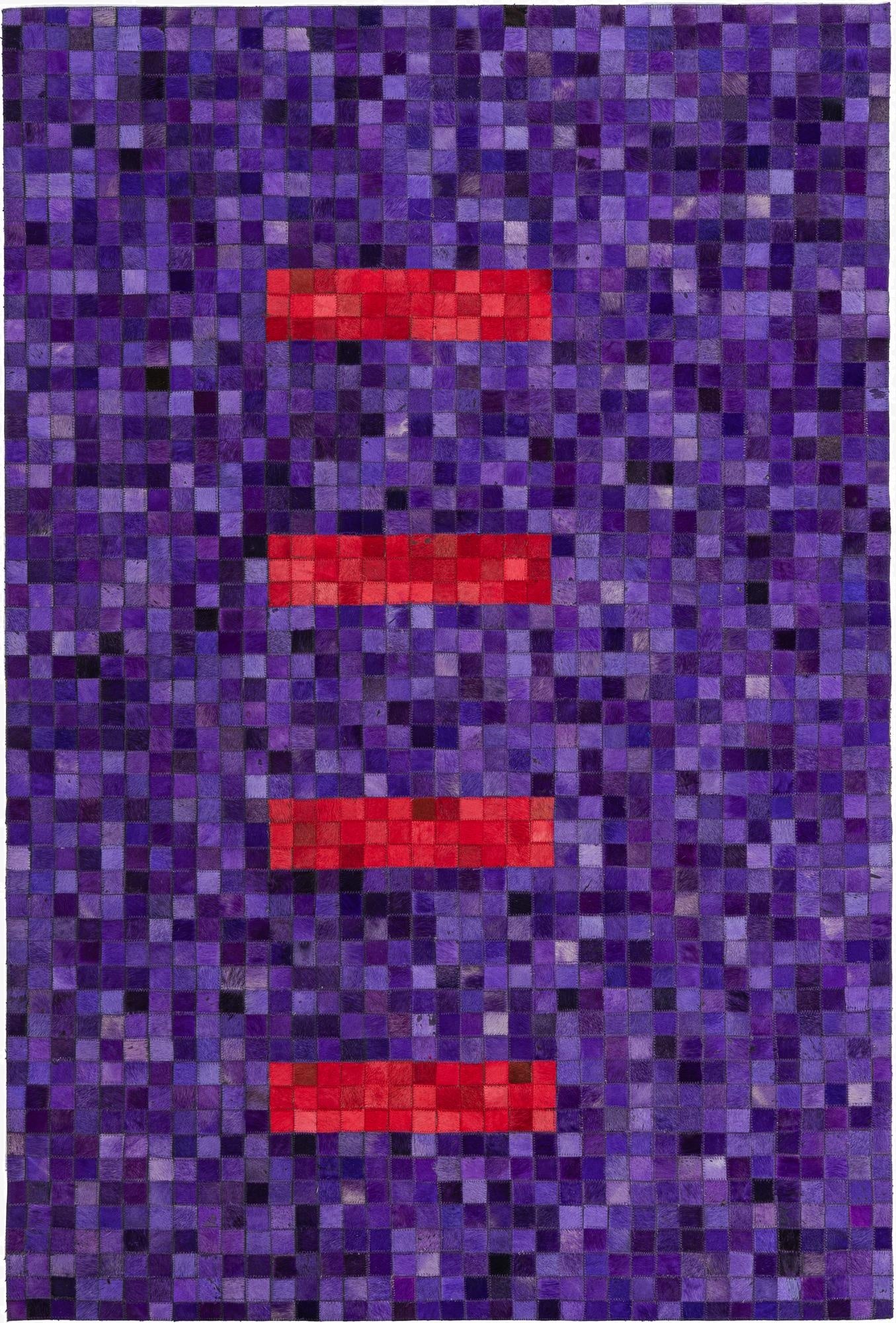 3' 10 x 5' 8 Cowhide Leather Rug