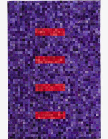 3' 10 x 5' 8 Cowhide Leather Rug