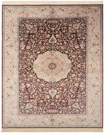 6' 3 x 10' Ghom Design Rug