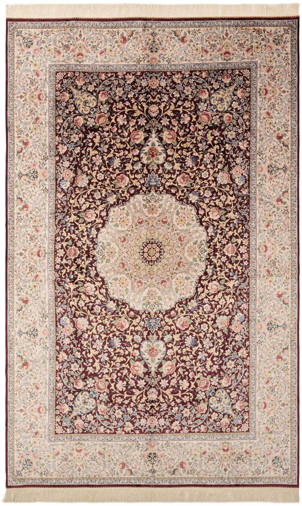 6' 3 x 10' Ghom Design Rug