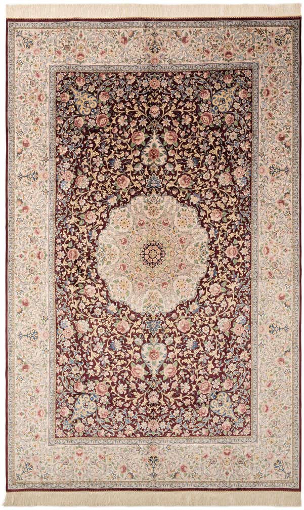 6' 3 x 10' Ghom Design Rug