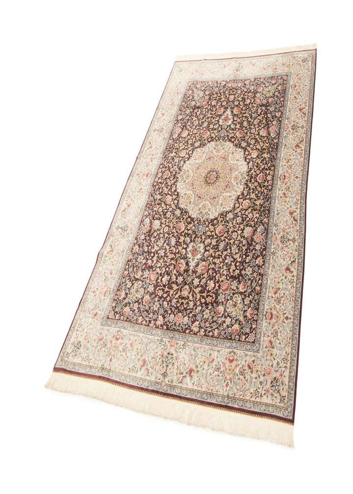 6' 3 x 10' Ghom Design Rug