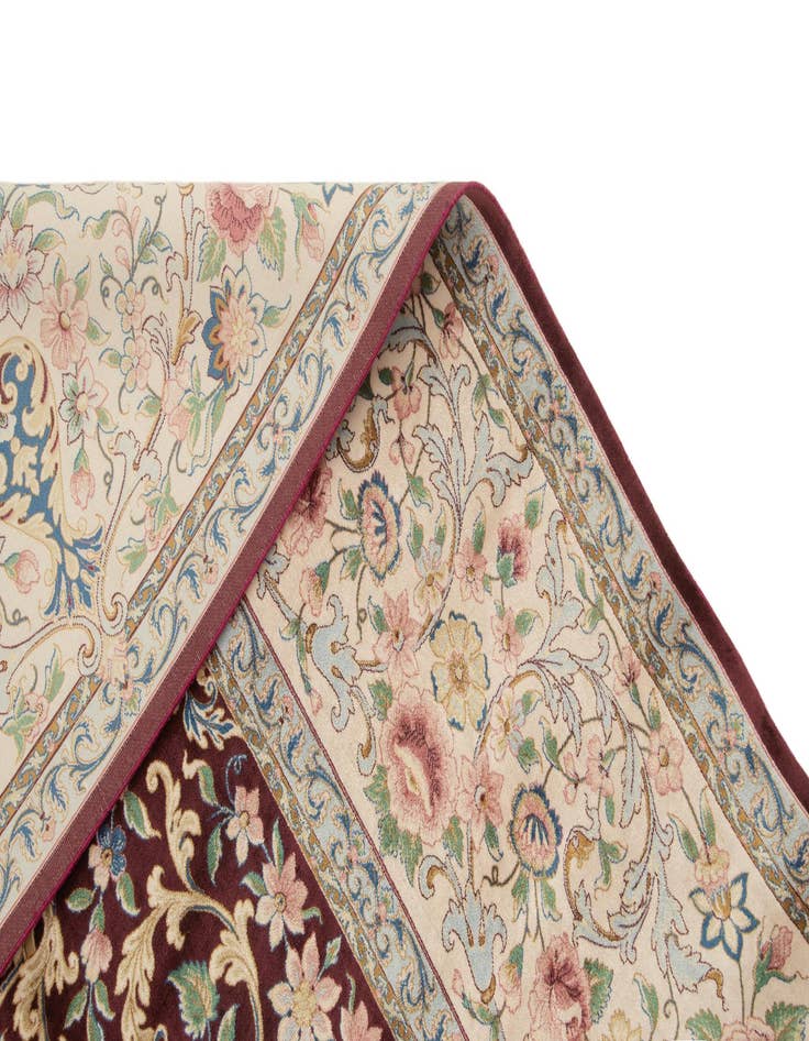 Detail image of 6' 3 x 10' Ghom Design Rug