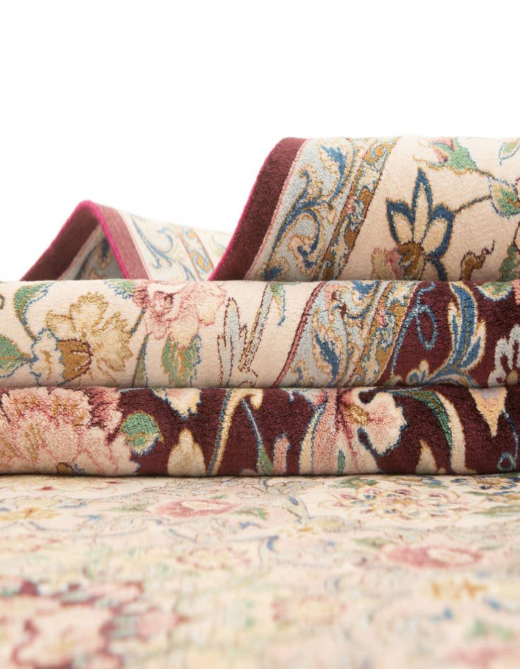Detail image of 6' 3 x 10' Ghom Design Rug