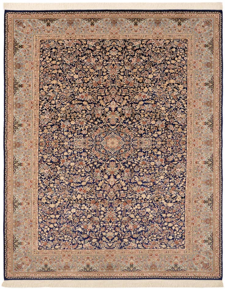 Detail image of 6' 5 x 9' 7 Ghom Design Rug