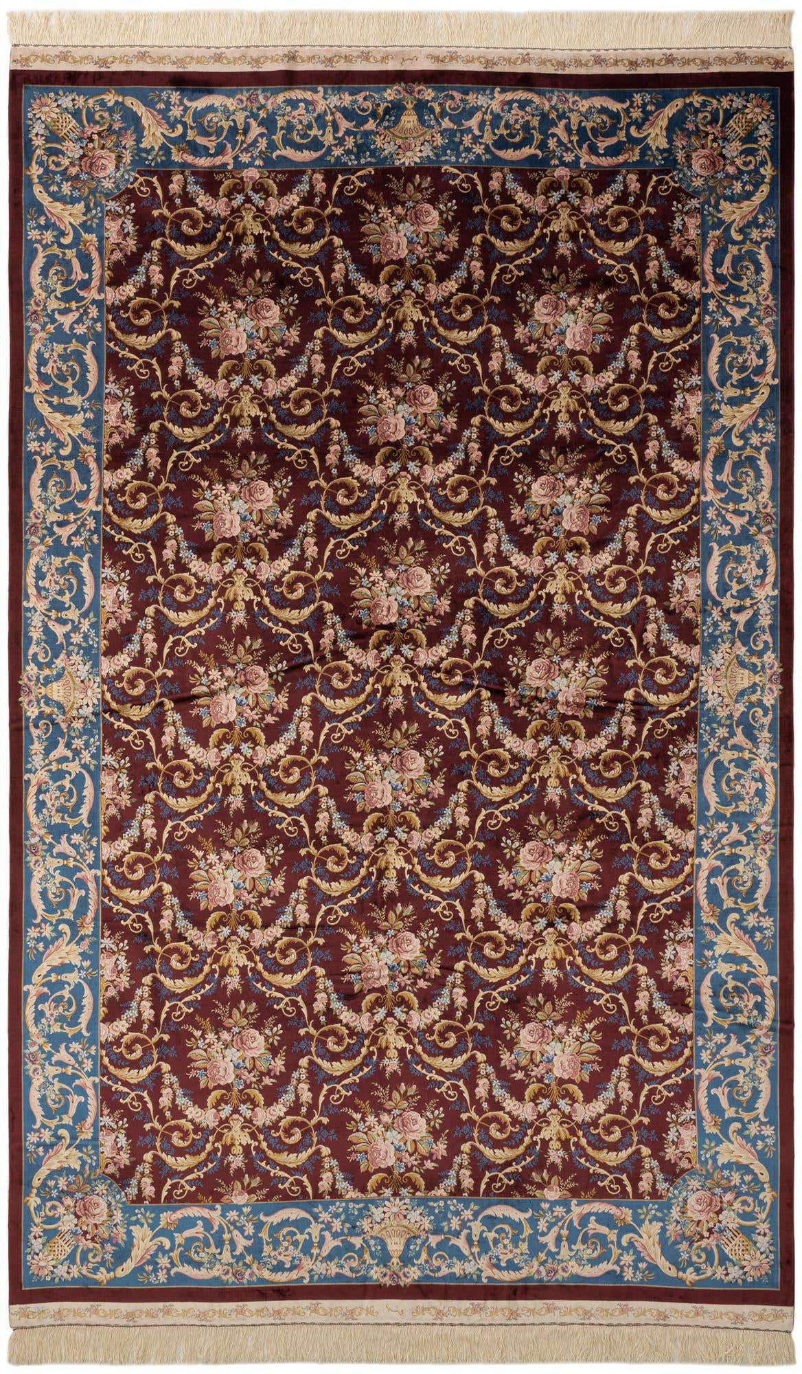 5' 7 x 9' 1 Ghom Design Rug