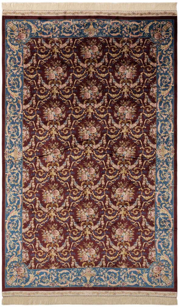 5' 7 x 9' 1 Ghom Design Rug