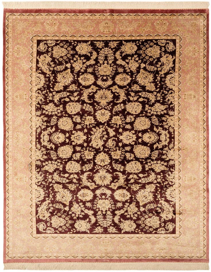 Detail image of 6' 2 x 9' 11 Ghom Design Rug