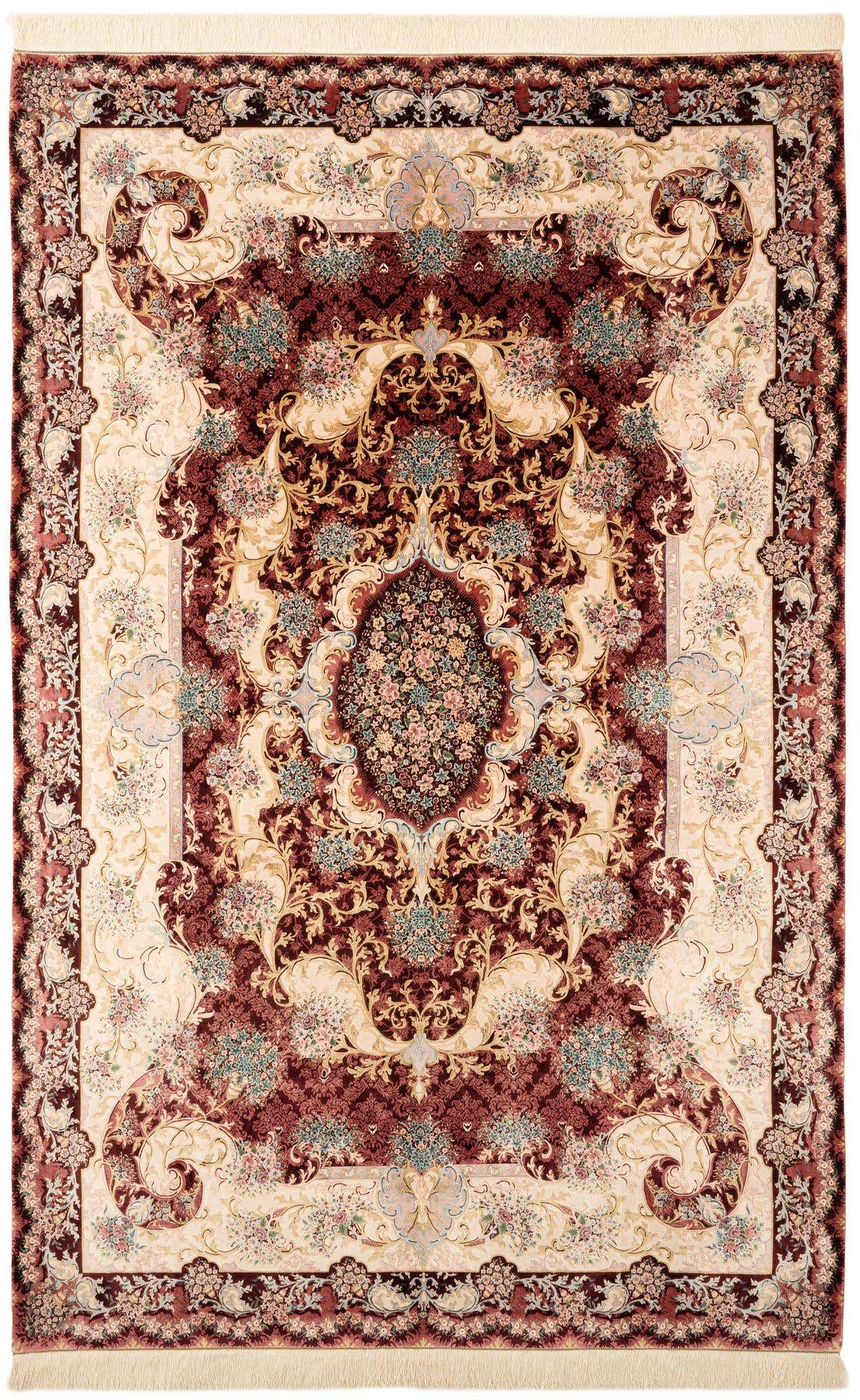 6' 4 x 9' 10 Ghom Design Rug